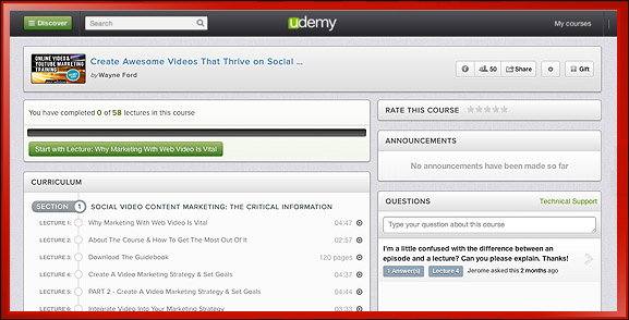 Learning Video with Udemy Courses